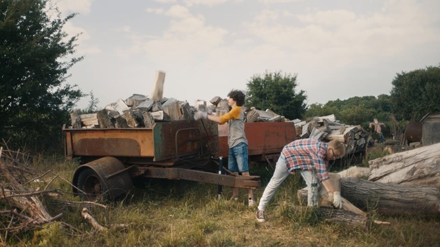 Video Reference: Vehicle, Tree, Rural area, Plant, Wood, Person