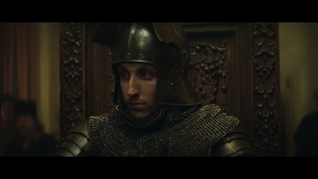 Video Reference: Darkness, Armour, Screenshot, Human, Digital compositing, Movie, Facial hair, Temple, Action film, Midnight, Person