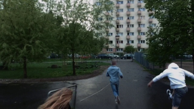 Video Reference: Photograph, Public space, Tree, Snapshot, Human settlement, Neighbourhood, Road, Fun, Grass, Pedestrian
