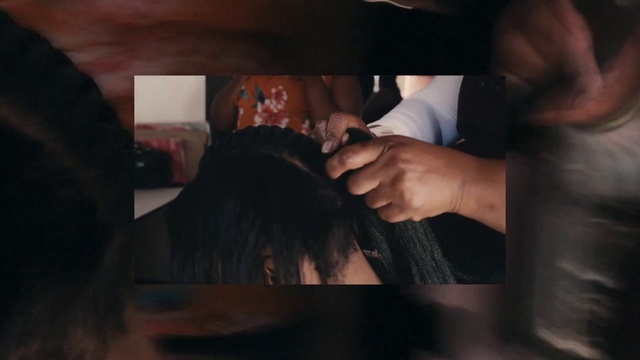 Video Reference: Hair, Hairstyle, Long hair, Hand, Human, Neck, Black hair, Finger, Hairdresser