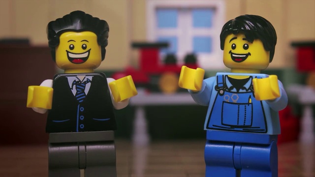 Video Reference: Toy, Lego, Cartoon, Yellow, Figurine, Action figure