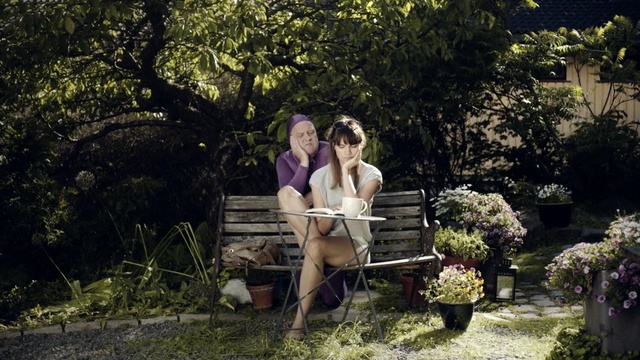 Video Reference: photograph, flower, plant, garden, tree, girl, ceremony, spring, backyard, woodland, Person