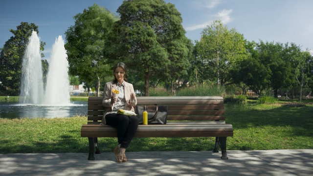 Video Reference: nature, tree, leisure, water, water feature, furniture, garden, plant, recreation, park, Person