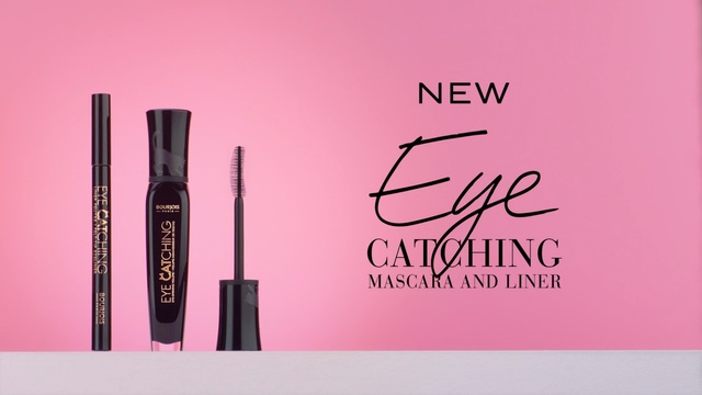 Video Reference: Cosmetics, Pink, Product, Beauty, Eye liner, Text, Mascara, Lipstick, Liquid, Font, Person