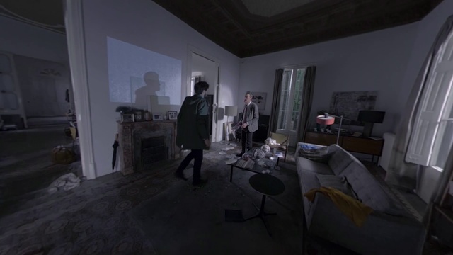 Video Reference: Room, Screenshot, Darkness, House, Pc game, Floor, Photography, Architecture, Building, Interior design, Person