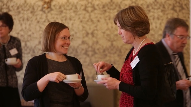 Video Reference: communication, community, event, conversation, ceremony, girl, fun, senior citizen, audience, Person