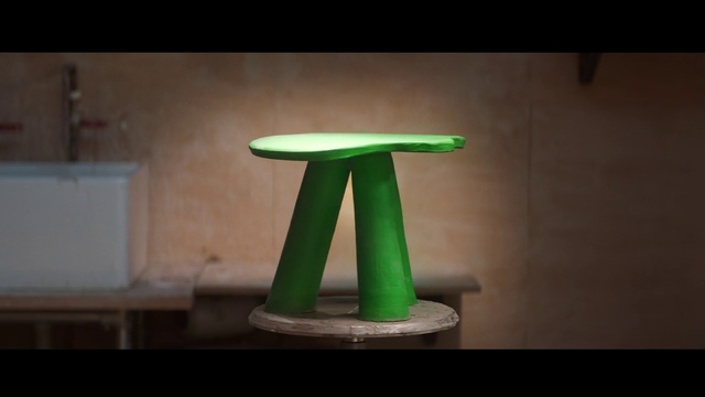 Video Reference: Green, Table, Furniture, Still life photography, Stool, Chair, Bar stool, 3d modeling