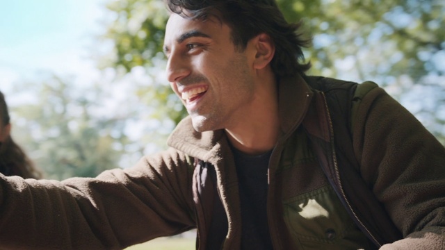 Video Reference: Facial expression, Forehead, Smile, Human, Mouth, Adaptation, Photography, Jacket, Jaw, Happy