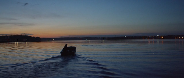 Video Reference: sky, waterway, water, body of water, sea, sunset, horizon, river, dusk, calm