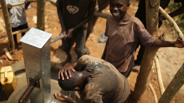 Video Reference: man, children, fun, smile, water, Person