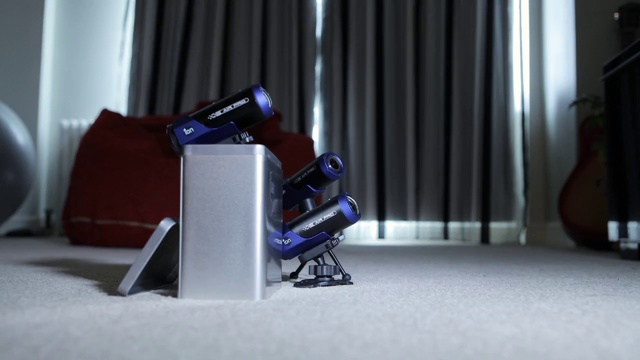 Video Reference: Room, Technology, Robot, Machine, Material property, Photography, Interior design, Furniture, Cameras & optics