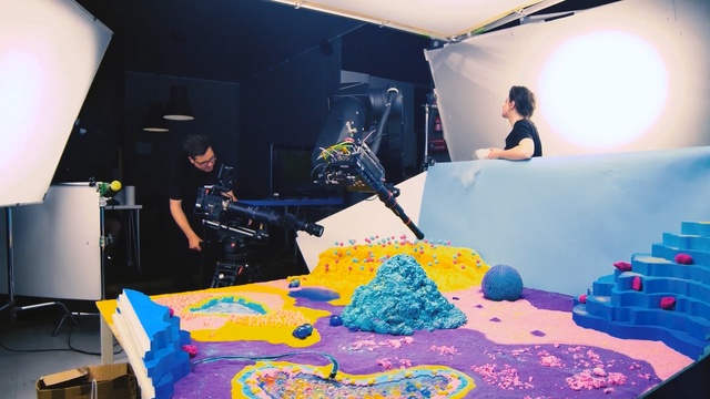 Video Reference: Yellow, Room, Design, House, Stage, Interior design, Style, Performance, Play, Person