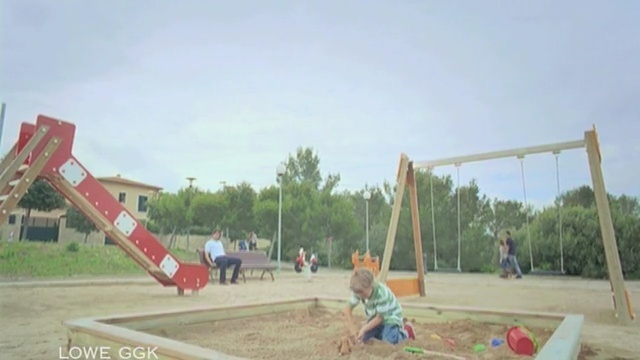 Video Reference: public space, playground, outdoor play equipment, leisure, recreation, sand, sky, vacation, fun, park