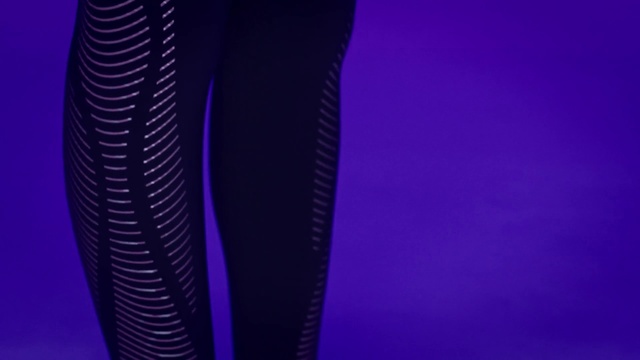 Video Reference: Violet, Blue, Purple, Cobalt blue, Electric blue, Pink, Tights, Magenta, Material property, Zipper