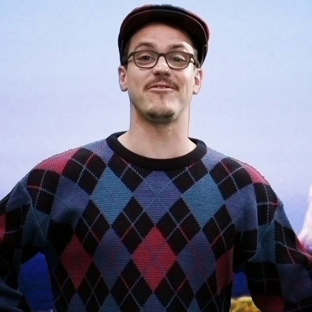 Video Reference: Tartan, Facial hair, Eyewear, Pattern, Beard, Plaid, Moustache, Glasses, Design, Textile, Person