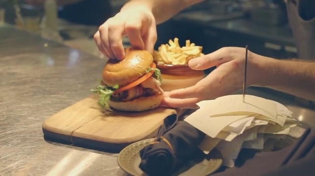 Video Reference: Food, Hamburger, Junk food, Dish, Fast food, Cuisine, Sandwich, Cheeseburger, Ingredient, Finger food