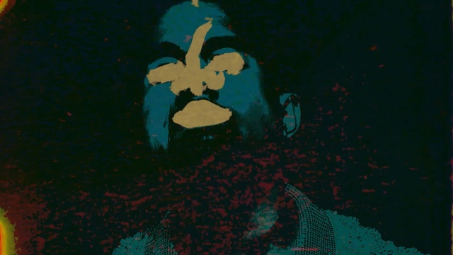 Video Reference: blue, green, red, black, art, modern art, painting, visual arts, illustration, darkness, Person