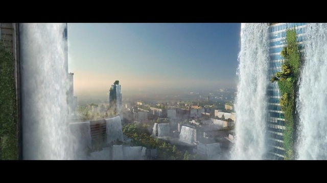 Video Reference: Nature, Metropolitan area, Atmospheric phenomenon, Daytime, Landmark, Skyscraper, Metropolis, Urban area, City, Sky, Photo, Air, Man, Small, Train, View, Water, Airplane, Riding, Smoke, Waterfall, Flying, Plane, Doing, Jumping, Red, Boat, Street, Fire, Board, Rainbow, Track, Trick, Standing, Jet, Fog, Text, Spring