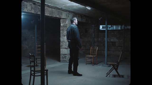 Video Reference: darkness, light, winter, standing, snow, scene, window, screenshot, midnight, glass, Person