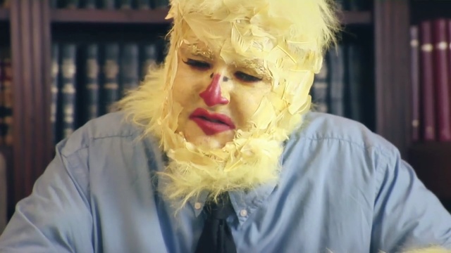 Video Reference: hair, facial hair, yellow, nose, beard, head, human, Person