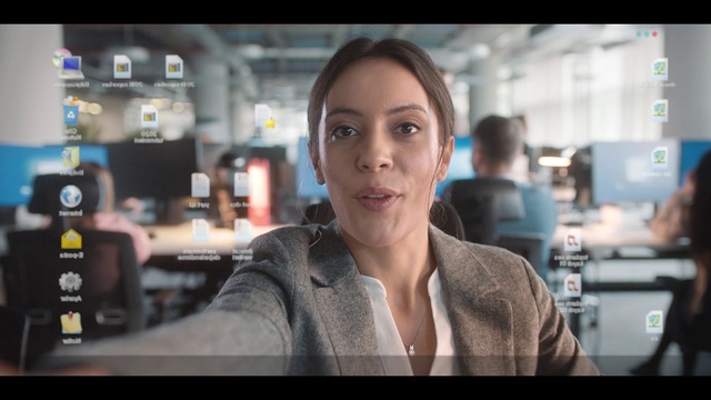 Video Reference: Face, Skin, Eye, Screenshot, Photography, White-collar worker, Jaw, Brown hair, Smile, Fictional character