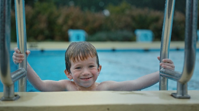 Video Reference: water, blue, leisure, vacation, fun, swimming pool, boy, child, summer, recreation, Person