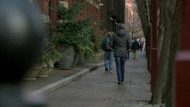 Video Reference: Alley, Street, Public space, Road, Town, Sidewalk, Snapshot, Walking, Pedestrian, Walkway