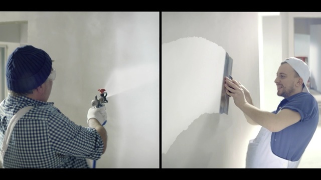Video Reference: Wall, Paint roller, Plaster, Design, Paint, Photography, Plasterer, Visual arts, Ceiling, Art, Person