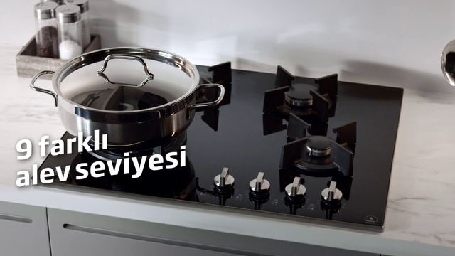 Video Reference: Product, Room, Kitchen stove, Cookware and bakeware, Shelf, Interior design, Kitchen, Stove, Furniture, Metal