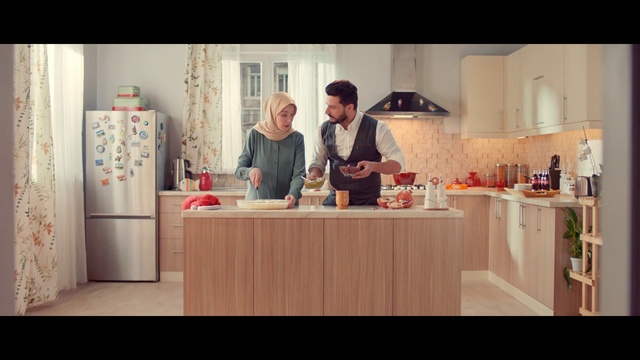 Video Reference: Room, Furniture, Interior design, Table, House, Kitchen