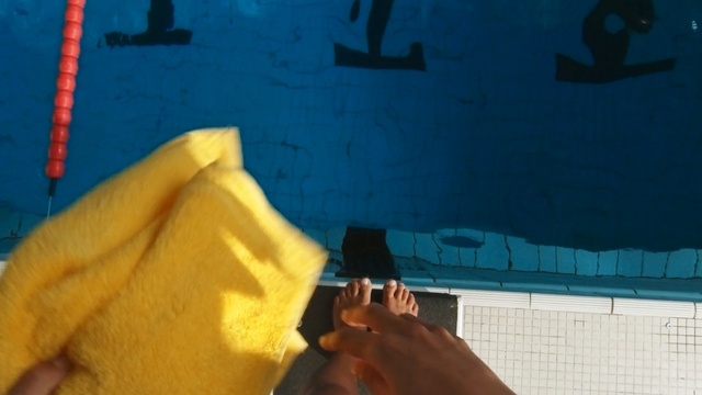 Video Reference: Blue, Yellow, Hand, Textile, Tints and shades, Art, T-shirt