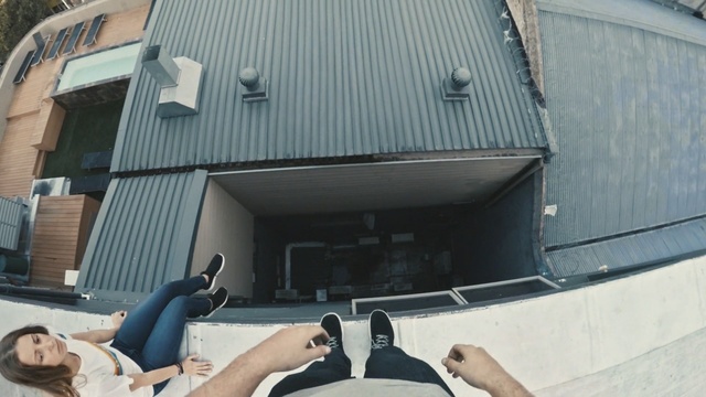 Video Reference: vehicle, roof, building, recreation, Person