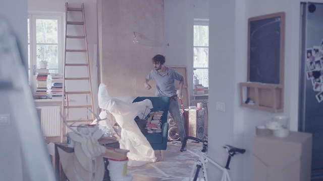 Video Reference: Room, Plaster, Wall, Floor, Ceiling, Plasterer, Flooring, Window, House