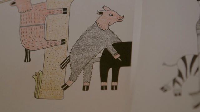 Video Reference: art, mammal, fauna, illustration, design, paper, drawing, art gallery, visual arts, carnivoran, Person