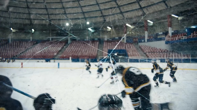 Video Reference: sport venue, snow, bandy, structure, player, ice hockey, ice rink, winter, ice, arena