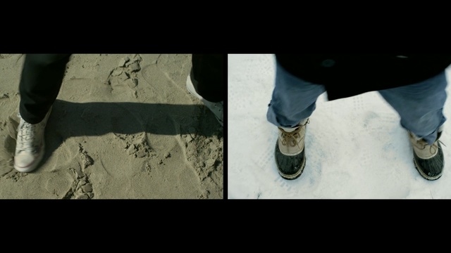 Video Reference: leg, shoe, foot, shadow, human leg, outdoor shoe, angle, Person