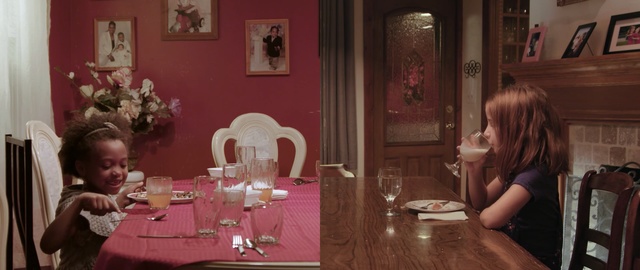 Video Reference: room, restaurant, table, interior design, dining room, girl, house, Person