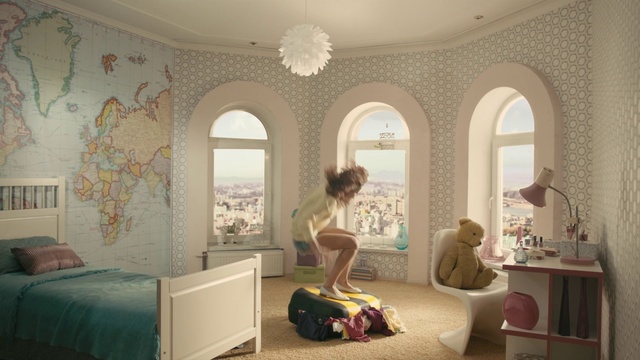 Video Reference: Room, Interior design, Wallpaper, Furniture, Ceiling, Wall, Bedroom, Architecture, Floor, Living room