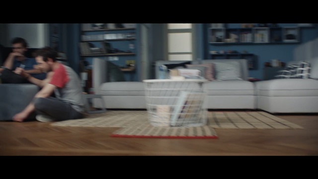 Video Reference: blue, mammal, floor, day, sitting, room, flooring, fun, hardwood, screenshot