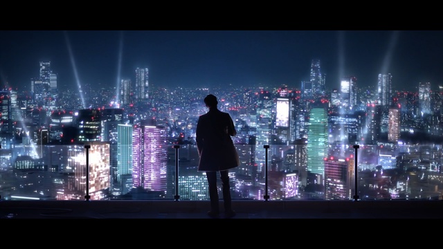 Video Reference: cityscape, city, metropolis, urban area, night, entertainment, metropolitan area, skyline, purple, skyscraper, Person
