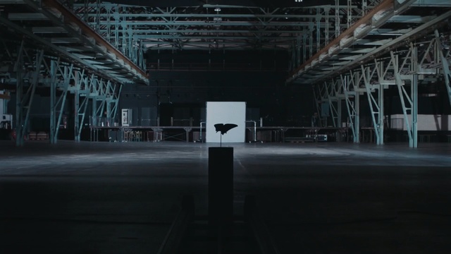 Video Reference: Darkness, Hangar, Architecture, Building, Photography, Black-and-white, Stage, City