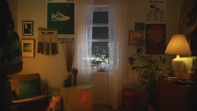 Video Reference: Room, Property, Interior design, Curtain, Window treatment, Furniture, Lighting accessory, Textile, Home, Floor