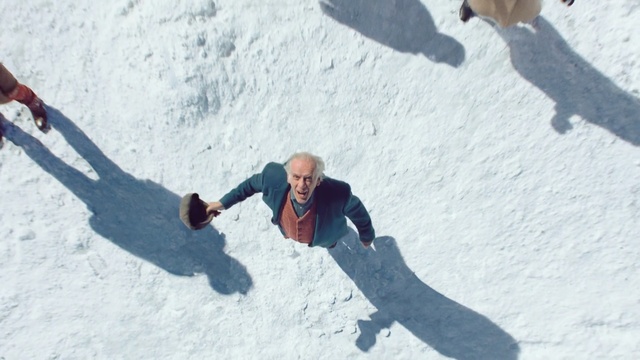 Video Reference: snow, winter, ski, cold, crampon, mountain, shovel, spike, season, sport, fun, outdoor, Person