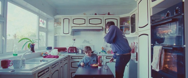 Video Reference: blue, room, purple, interior design, home, bathroom, window, house, Person