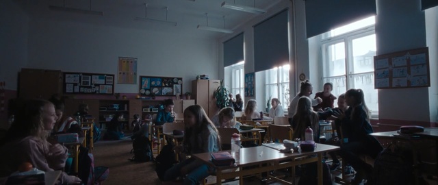 Video Reference: Room, Classroom, Building, Interior design, Crowd, Workshop, Class, Table, Furniture, Restaurant