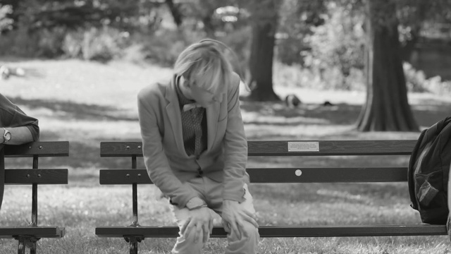 Video Reference: photograph, white, black, black and white, sitting, monochrome photography, photography, girl, tree, snapshot, Person