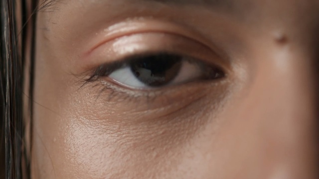 Video Reference: eyebrow, face, skin, eye, nose, close up, eyelash, forehead, cheek, lip