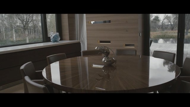 Video Reference: glass, table, screenshot, window, interior design, furniture, floor