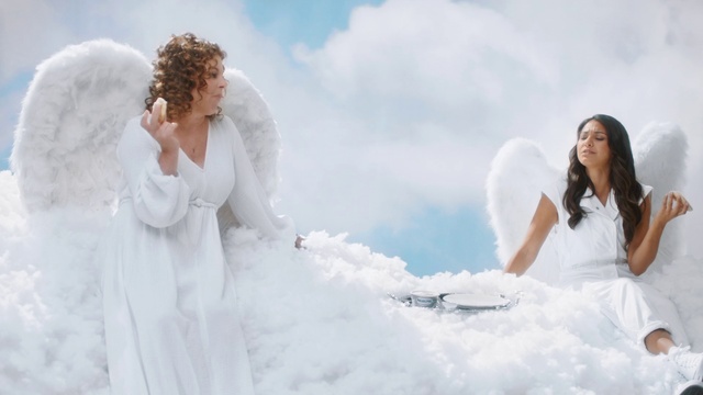 Video Reference: Wedding dress, Photograph, Gown, Bridal clothing, Dress, Bride, Beauty, Photography, Sky, Fun