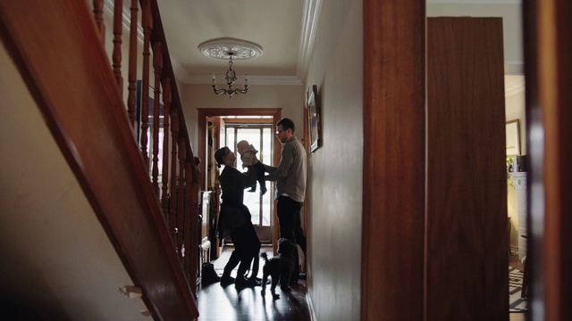 Video Reference: Photograph, Room, Ceiling, Dress, Building, Interior design, House, Door, Hall